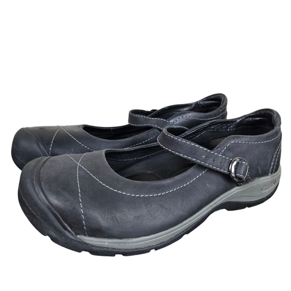 Keen Presidio II Mary Jane Shoes Sz 10 W Black Leather Whimsigoth Granolacore